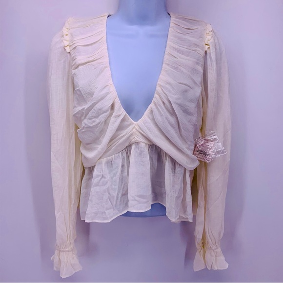 Free People Tops - Free People Deep V Aurora Top Womens Size XS